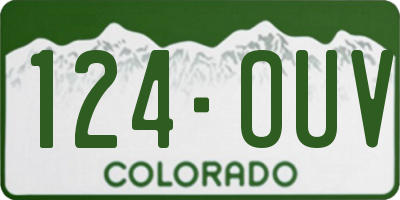 CO license plate 124OUV