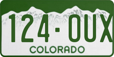 CO license plate 124OUX