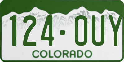 CO license plate 124OUY