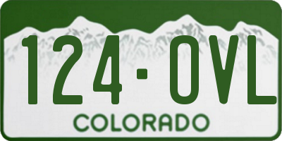 CO license plate 124OVL