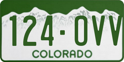 CO license plate 124OVV