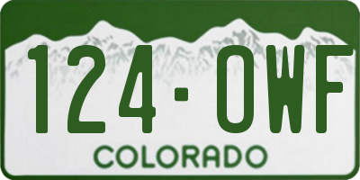 CO license plate 124OWF