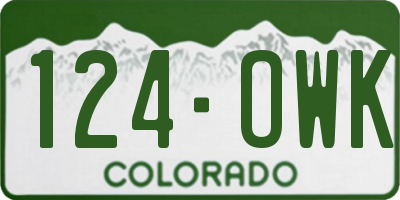 CO license plate 124OWK