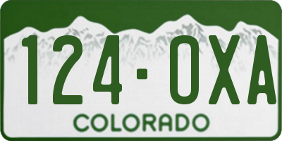 CO license plate 124OXA