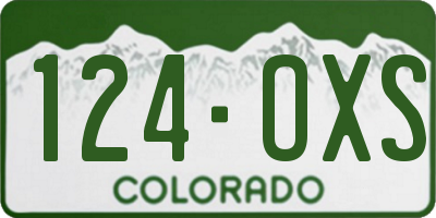 CO license plate 124OXS