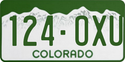 CO license plate 124OXU