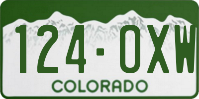 CO license plate 124OXW