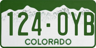 CO license plate 124OYB