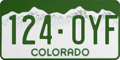 CO license plate 124OYF