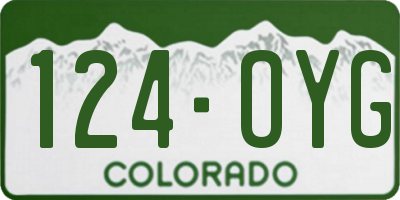 CO license plate 124OYG
