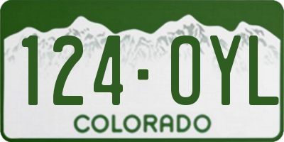 CO license plate 124OYL