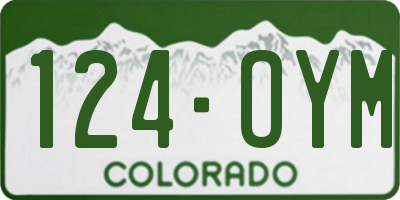 CO license plate 124OYM