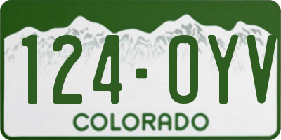 CO license plate 124OYV
