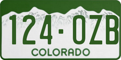 CO license plate 124OZB