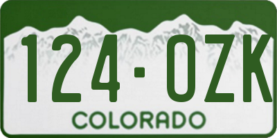 CO license plate 124OZK