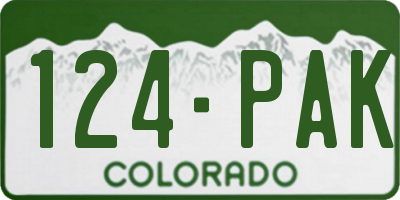 CO license plate 124PAK