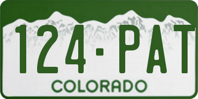 CO license plate 124PAT