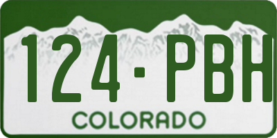 CO license plate 124PBH