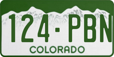 CO license plate 124PBN