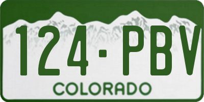 CO license plate 124PBV