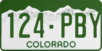 CO license plate 124PBY