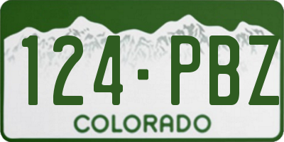 CO license plate 124PBZ