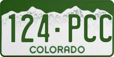 CO license plate 124PCC