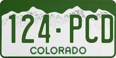 CO license plate 124PCD