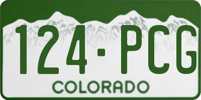 CO license plate 124PCG