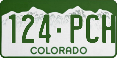 CO license plate 124PCH