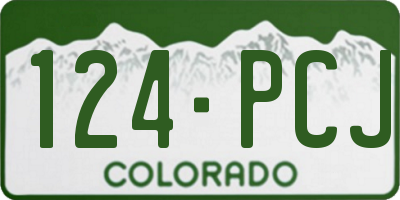 CO license plate 124PCJ