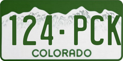 CO license plate 124PCK