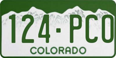 CO license plate 124PCO