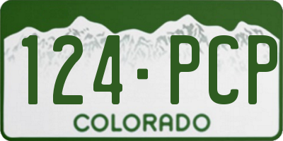 CO license plate 124PCP
