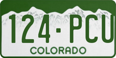 CO license plate 124PCU