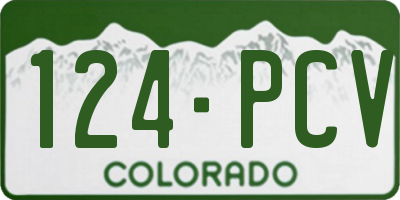 CO license plate 124PCV
