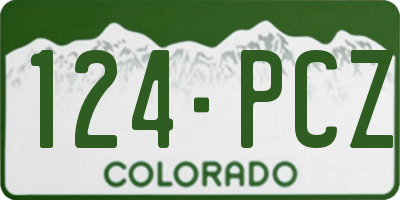 CO license plate 124PCZ