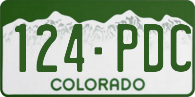 CO license plate 124PDC