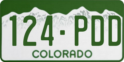 CO license plate 124PDD