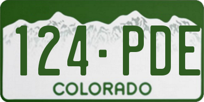 CO license plate 124PDE