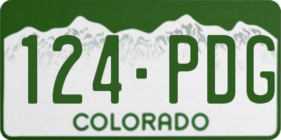 CO license plate 124PDG