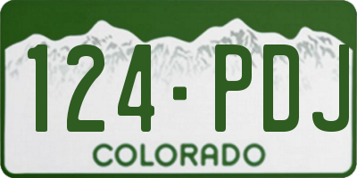 CO license plate 124PDJ