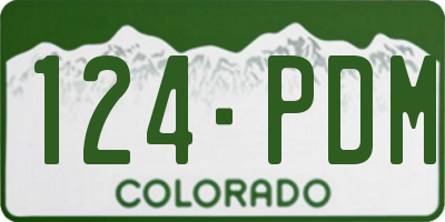 CO license plate 124PDM