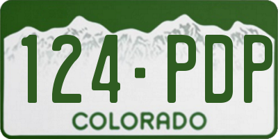 CO license plate 124PDP