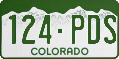 CO license plate 124PDS