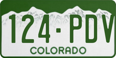 CO license plate 124PDV
