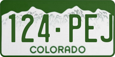 CO license plate 124PEJ