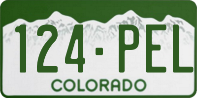 CO license plate 124PEL