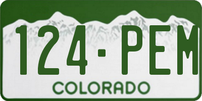 CO license plate 124PEM