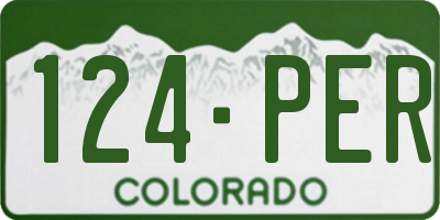 CO license plate 124PER